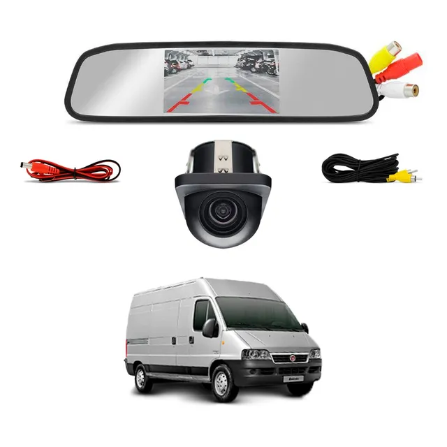 Retrovisor Com Câmera De Ré Fiat Ducato 2005 2006 2007 2008