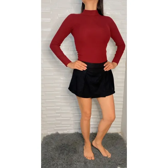 Suéter Artesanal Cuello Alto Mujer Elastizado
