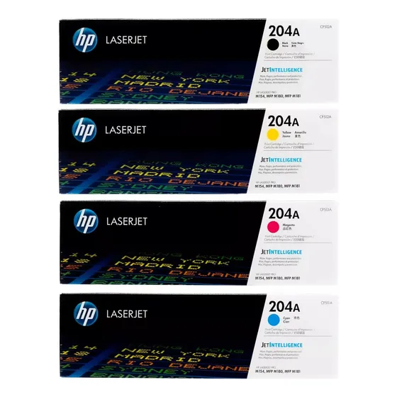 Combo Toner Hp 204a Cf510a Cf511a Cf512a Cf513a Original