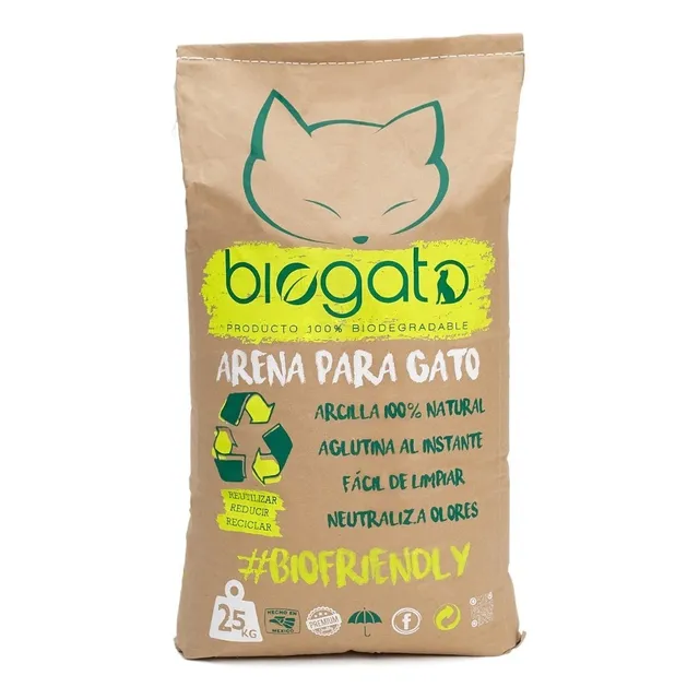 Arena Para Gatos 25kg Biogato Ecofriendly