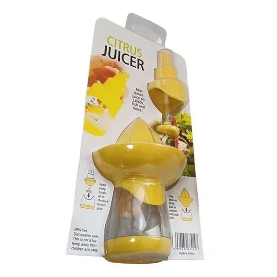 Exprimidor Manual Jugo Limon Con Pulverizador Dispensador 