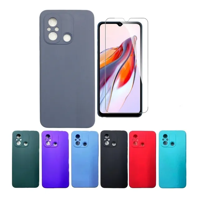 Funda Para Xiaomi Redmi 12c Protector Silicona Case + Vidrio