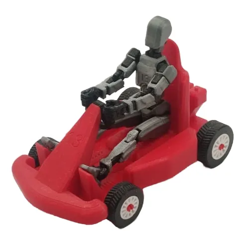 Auto Karting Gokart Para Muñeco Articulado Dummy De 13cm