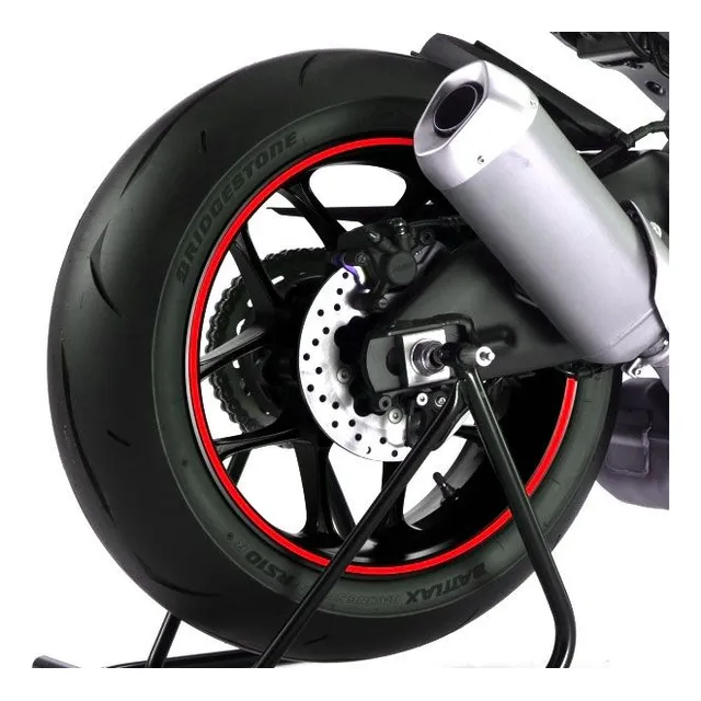 Cinta Reflectiva Moto Tunning Roja Puig Llanta 16 A 18