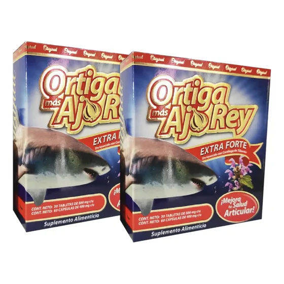 Ortiga Más Ajo Rey Extra Forte 30 Tabletas + 60 Cápsulas Paq