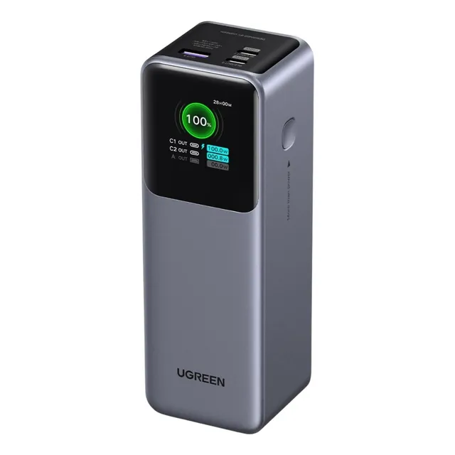 Power Bank Ugreen Nexode 25,000mah De 200w Pantalla Digital Gris