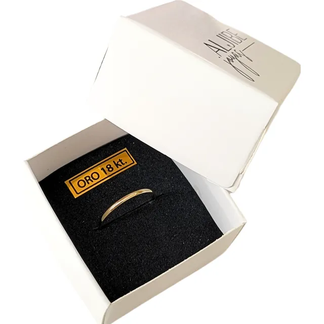 Anillo Media Caña 2mm Goldfilled 18k