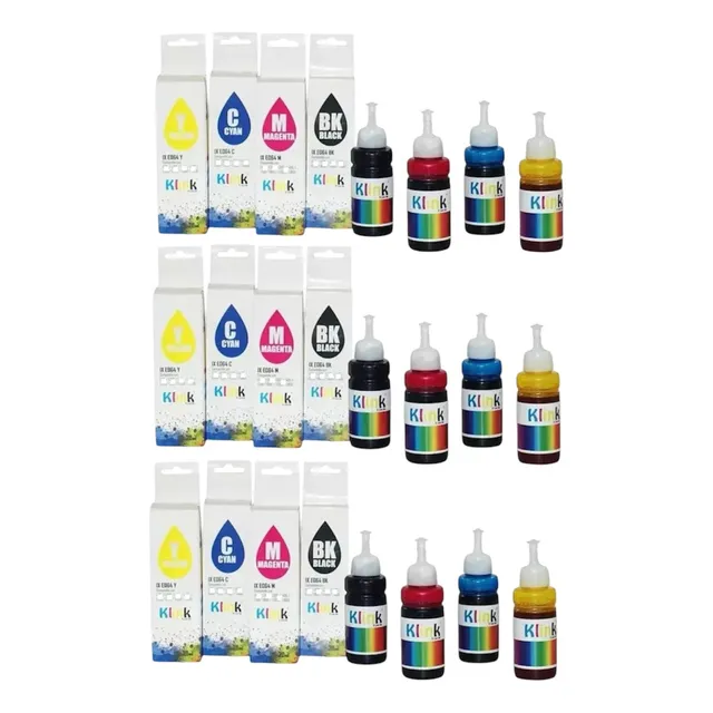 3 Kit Tinta Universal En Uso Hp Epson Canon Beother Negro