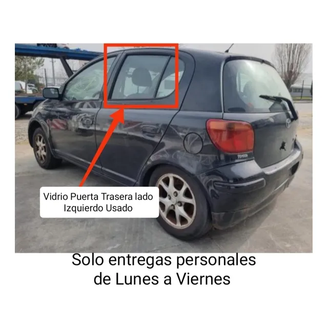 Vidrio Puerta Trasera Lado Piloto Toyota Yaris 02/05 Usado 