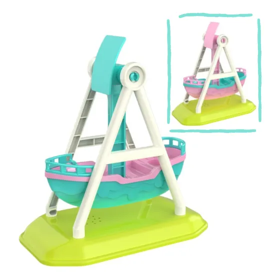 Barco Viking Brinquedo Parque Para Mini Bonecas