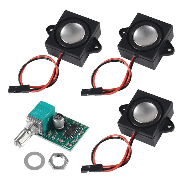 Qccan 3 Piezas 3 Vatios 8 Ohmios Mini Altavoz De Cavidad De