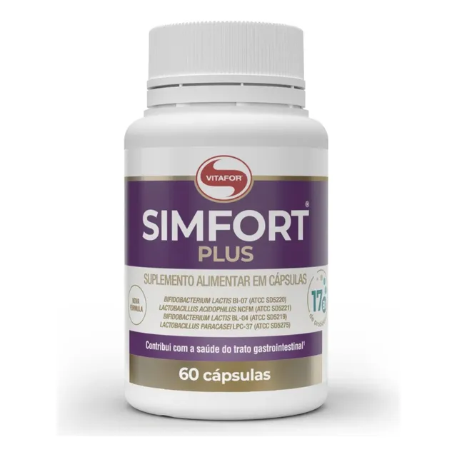 Simfort Plus Vitafor 60 Cápsulas Mix Probióticos 17 Bilhões