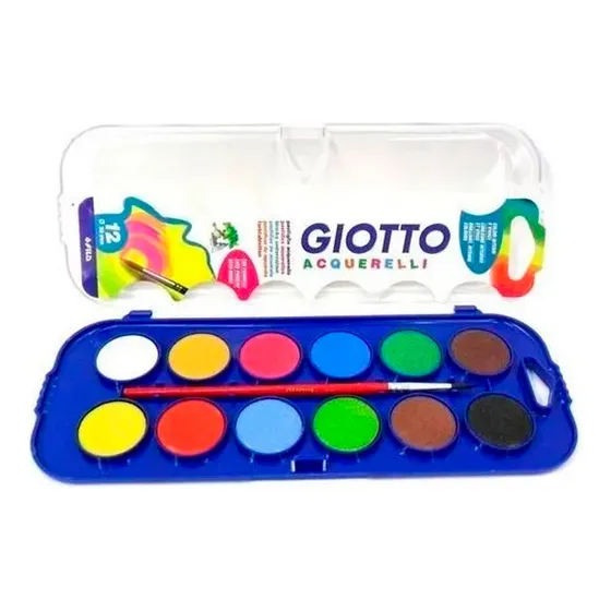 Acuarelas Giotto 12 Colores Estuche Pinceles Listo Para Usar