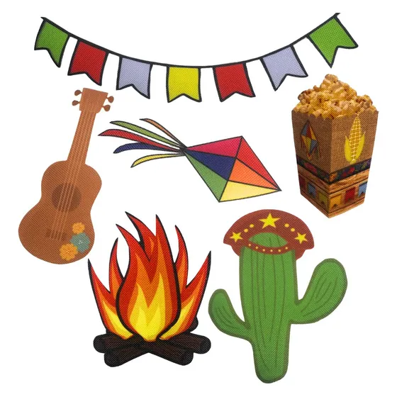 Kit Apliques Termocolantes Festa Junina