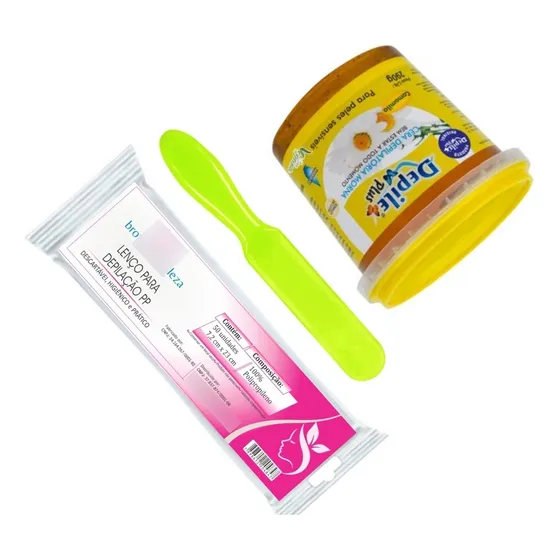 Cera Morna De Micro-ondas Epilação Intima 290g -kit Camomila