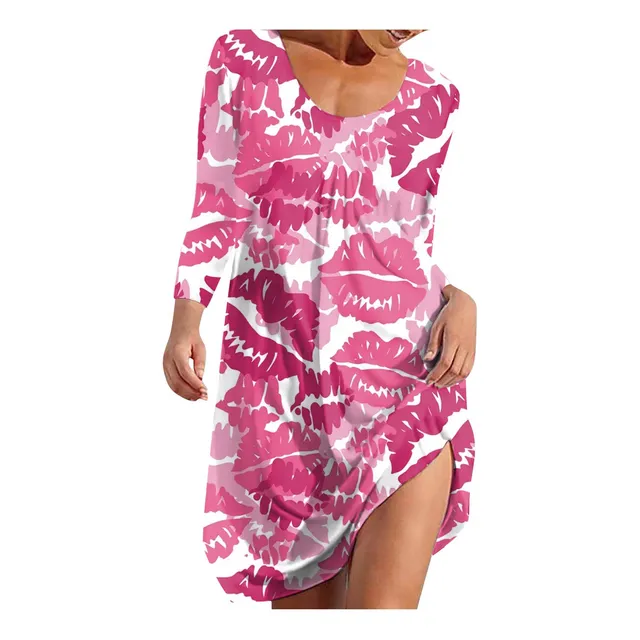 Vestido Fiesta Noche Ama Casa Estampado Dia San Valentin 23