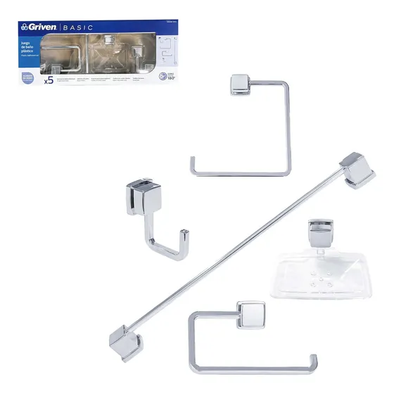 Accesorios De Baño 5 Piezas De Plastico