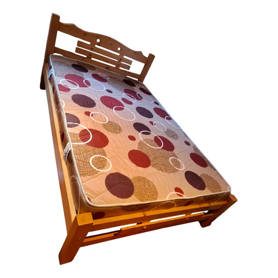 Cama En Pino Ciprés 120x190 Económica