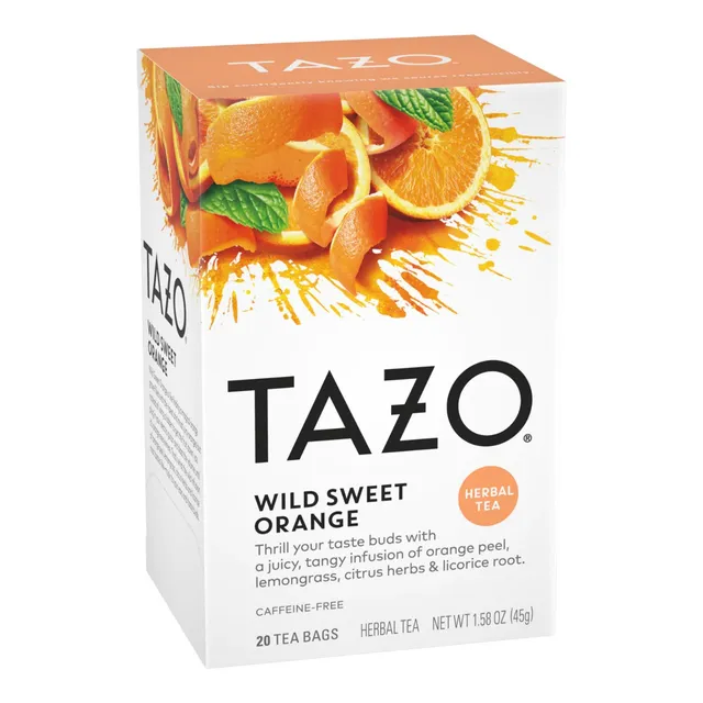 Starbucks Te Hibiscus Naranja Wild Sweet Orange Tazo Citrico