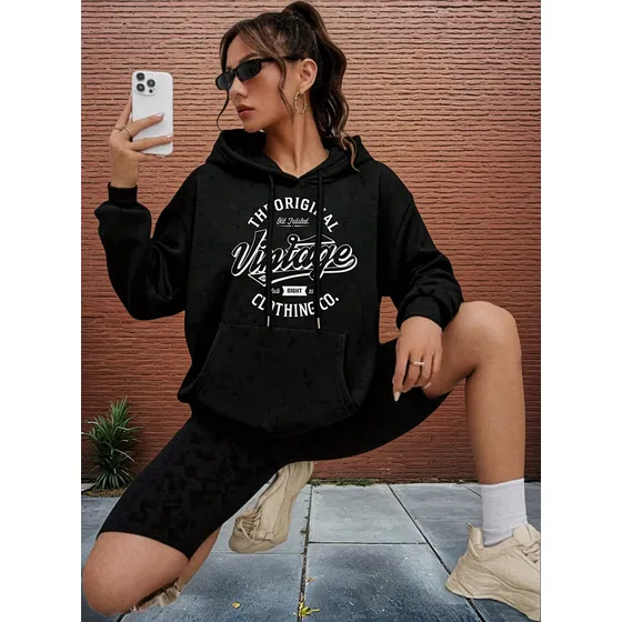 Sudadera Hoodie Mujer Con Capucha Estampada Original Incenti