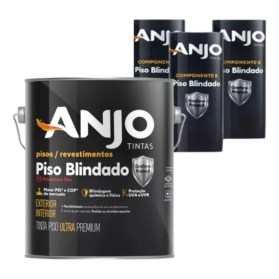 Piso Blindado Anjo Acabamento Antiderrapante Incolor 2,4l