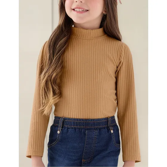 Polera Para Niña De Algodon Premium Suave Calentitas Colores