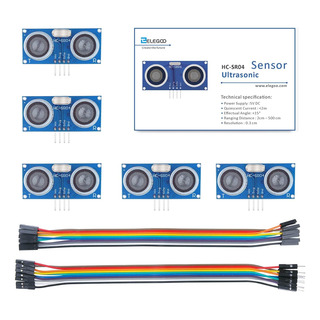 Elegoo 5pcs Hc-sr04 Sensor De Distância Do Módulo Ultrassôni Elegoo 5pcs Hc-sr04 Sensor De Distância Do Módulo Ultrassôni