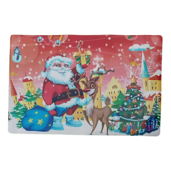 Juego De 6 Manteles Individuales De Navidad Y 6 Posavasos  
