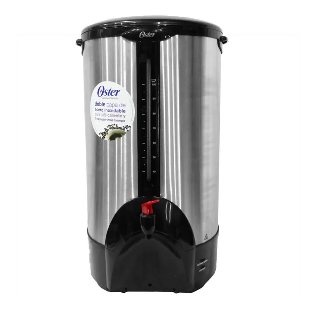 Cafetera Percolador Oster 100 Tazas Acero Inoxidable