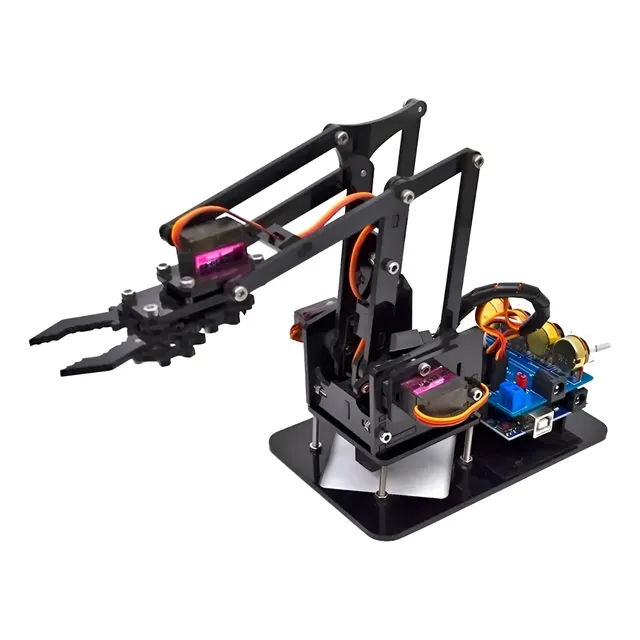 Diy Estructura Brazo Robotico 4g Sin Servos Arduino