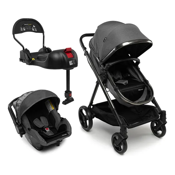 Travel System Safety 1st, Discover Trio, com Isofix, Black Chrome