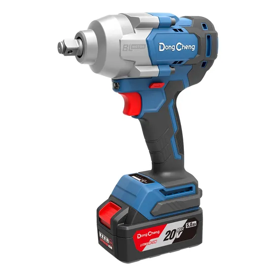 Llave Impacto Industrial 698 Nm. 20v. 2 Bat 5.0 Ah Dongcheng Color Azul