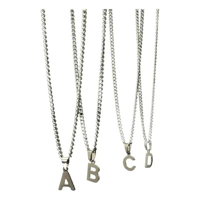 Cadena De Hombre Dije De Inicial De Nombre Collares Por Par