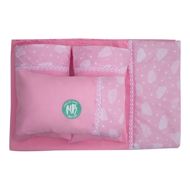 Juego De Sabanas Completo Corral + 3almohadas +3 Fundas Bebé
