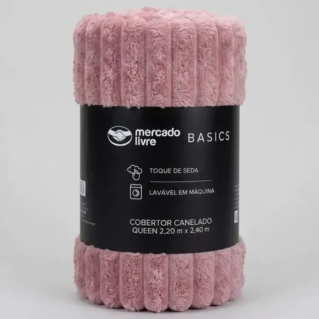 Cobertor De Microfibra Canelado Rosa Casal Toque De Seda Mercado Livre Basics