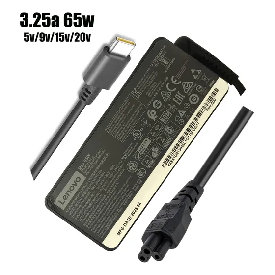 Cargador Para Laptop Lenovo Original Tipo Usb-c 20v 65w