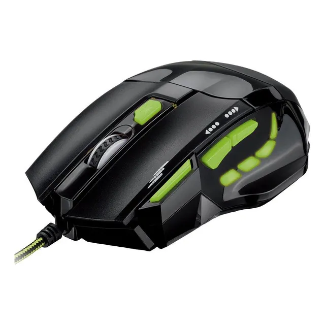 Mouse Gamer Kolke Storm 2400dpi 7 Botones Luces Led Color Negro