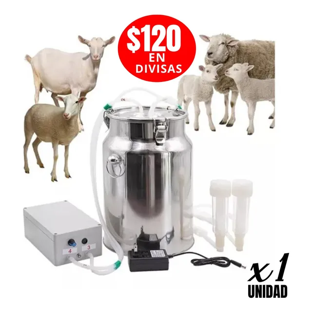 Sistema Ordeñadora Eléctrica Para Cabras 10 Litros