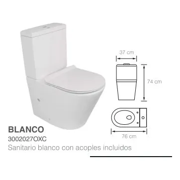 Sanitario Blanco Con Acoples