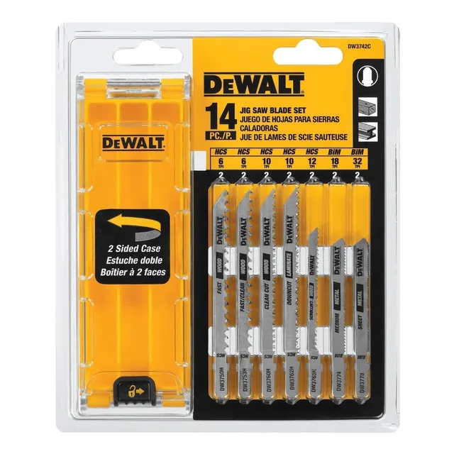 Juego Hojas Sierra Caladora 14 Pza Dewalt Dw3742c