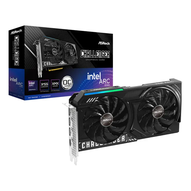 Placa De Video Asrock B580 Challenger Intel Arc Oc 12g Gddr6