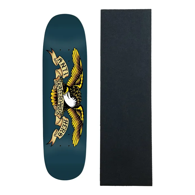 Tabla Skate Forma Aguila Azul Meanie Marino Cinta Agarre