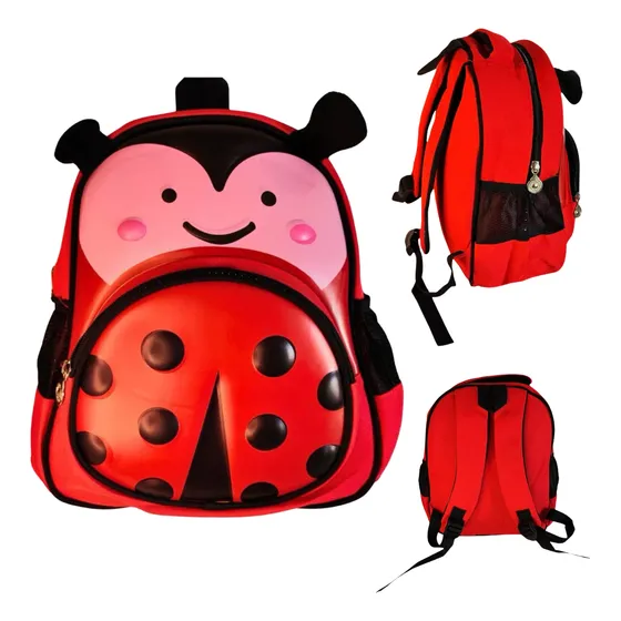 Mochila Escolar Infantil Bebê Joaninha Super Fofa Resistente