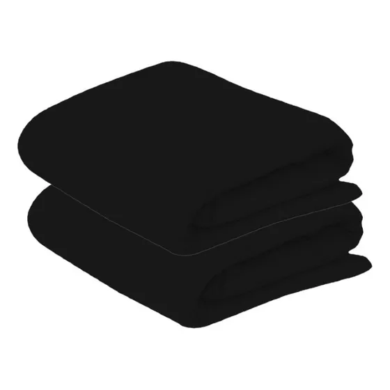 Kit 2 Lençóis Elástico Solteiro 78 Beliche 78x188cm Preto
