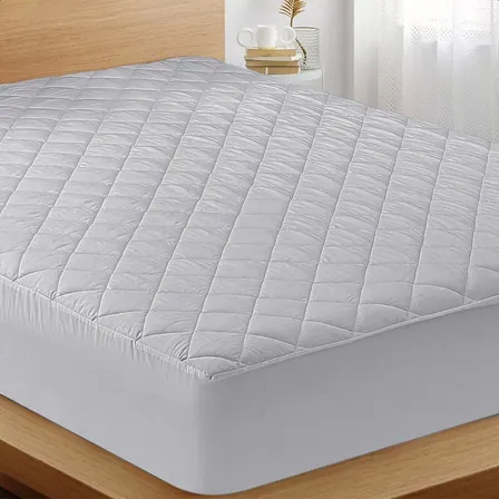 Cubrecolchón Impermeable 1.5 Plazas + Funda De Almohada Gris Liso 1.5 Plazas
