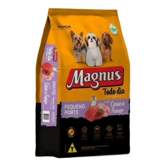 Magnus Todo Dia Adultos Pequeno Porte Carne E Frango 15kg