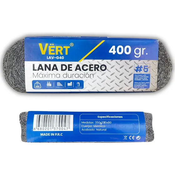 Lana De Acero  Grano Numero #5 / 400 Gramos