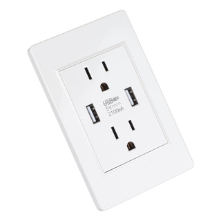Toma De Pared Del Cargador Usb Con Protección De Seguridad Toma De Pared Del Cargador Usb Con Protección De Seguridad