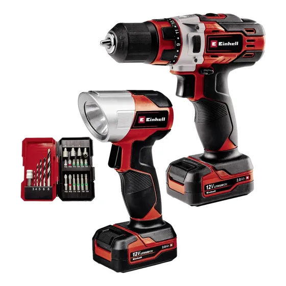Kit Taladro +linterna Einhell Te-cd 12/1 Li +22+cl (2x2.0ah)