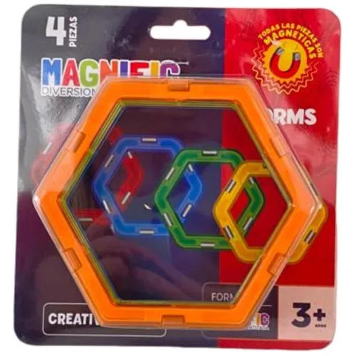 Magnific Forms 4 Hexágonos Bloques Magnéticos 2424 Imanes